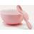 Bumkins Suction Silicone Baby First Feeding Set, Bowls, Pink