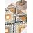 Homescapes Agra Handwoven Ochre Pattern Kilim Silver, White, Black, Yellow, Grey, Gold