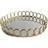 American Atelier Round Mirror Looped Tray In Gold Serving Tray 38.1cm