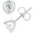 Macy's Stud Earrings - White Gold/Transparent