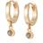 Daisy London Stone Drop Hoop Earrings