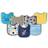 Luvable Friends BabyVision 7-Pack Applique Bib Set Blue 7 Pack