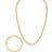 Esquire Rope Link Chain Necklace & Matching Bracelet Set - Gold