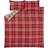 Catherine Lansfield Kelso Duvet Cover Red, Grey, White