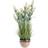 Homescapes Artificial White Lavender Plant Pot, 66 Artificial Plant