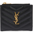 Saint Laurent Monogram Quilted Leather Zip Bifold Card Case - Black/Gold