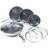 Hexclad Hybrid Cookware Set with lid 7 Parts