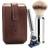 Mühle Travel Fusion Shaving Kit Leather Synthetic Brush Brown