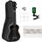 Soprano Ukulele for Beginners in Black with Uke Bag & Tuner