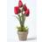 Homescapes Dark Red Artificial Tulips Stone - Red Artificial Plant