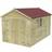 Forest Garden 12' Premium Tongue & Groove Pressure Treated Double Door Combination Apex Shed (Building Area )