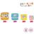 Uber Kids Badabulle Snacking Box Blue,orange,pink,white,yellow