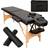 tectake Massage table Set Freddie Headrest, armrests, face pad & bolster cushions black