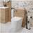 Regis Wood Back To Wall Toilet Unit with Bordeaux Toilet 500mm