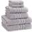 Catherine Lansfield 6-Piece Zero Twist Bath Towel Silver (30x26cm)