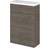 Hudson Reed Fusion Compact WC Unit with Polymarble Worktop 600mm Wide Brown Grey Avola