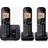 Panasonic KX-TGC263EB Cordless Phone, Three Handsets with Answering Machine