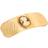 Gold Tone Carnelian Faux Cameo Hair Barrette, Orange