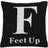 Premier Housewares Words 'Feet Complete Decoration Pillows Black