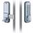 Aucune Deadlock With Surface Mounted Deadbolt Silver