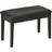 Homcom Classic Piano Bench Stool, PU Leather Padded Keyboard Seat Black Black