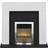 Adam Miami Fireplace Suite in Pure White and Granite with Eclipse Electric Fire in Chrome, 48 Inch