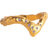 ENAMEL Copenhagen Wishbone Ring - Gold/Purple