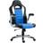 Homcom Gaming Chair Height Adjustable Swivel Chair with Flip Up Armrests Blue, Black