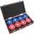 Blue Wave Hathaway Shuffleboard Pucks with Set of 8, Dark Cherry Finish