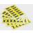 Complete Packs of Self-Adhesive Letters H.21 x W.38mm Yellow