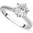 Charles & Colvard Moissanite Solitaire Engagement Ring - White Gold/Diamond