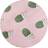 Beliani Round Kids Room Rug Polyester Small Rug Cactus Print Play Mat 120