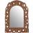 Premier Housewares Antique Brown Arc Leaf Wall Mirror