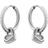 Hugo Boss Twin-Heart Earrings - Silver/Transparent