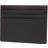 Credit Card Holder for Cash and Cards - Black with Red Detail