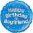 Oaktree Happy Birthday Boyfriend Standard Balloon