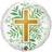 Mayflower Gold Cross & Greenery Standard Balloon