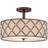 QUOIZEL Elstead Brown Lattice Pendant Lamp