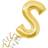 Amscan Letter S Supershape Gold Foil Balloon 34/86cm P50