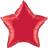 Qualatex 20" Ruby Red Star Foil Balloon