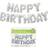 Unique Party Happy Birthday Balloon Banner Kit (Silver)