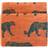 Furn Leopard Cotton Jacquard Hand Guest Towel Orange