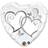 Qualatex 18" Entwined Hearts Silver Foil Balloon