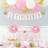 Unique 6ft Pink & Gold 1st Birthday Pennant Banner, Girls 1st Party Decoration Sign, Hanging Decorations, Princess Birthday Party