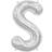 Amscan Letter S Supershape Silver Foil Balloon 34/86cm P50