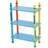 Oypla Colourful Childrens Storage Crayon 3-Tier Shelves Free Standing Shelving