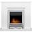 Adam Lomond Fireplace in Pure White with Eclipse Electric Fire in Chrome, 39 Inch