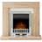 Adam Malmo Fireplace in Oak & Cream with Blenheim Electric Fire in Chrome, 39 Inch