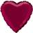 Unique (One Size, Burgundy) Party 18 Inch Heart Shaped Foil Balloon
