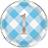 Unique Blue Gingham 1st Birthday Round 9" Dinner Plates Pack of 8